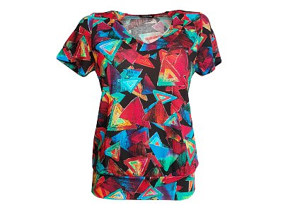 Barevná halenka do větších velikostí - vel.48